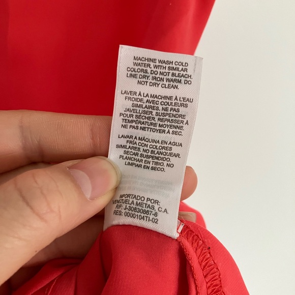 Dynamite V Neck Red Shirt | XS - Picture 7 of 10